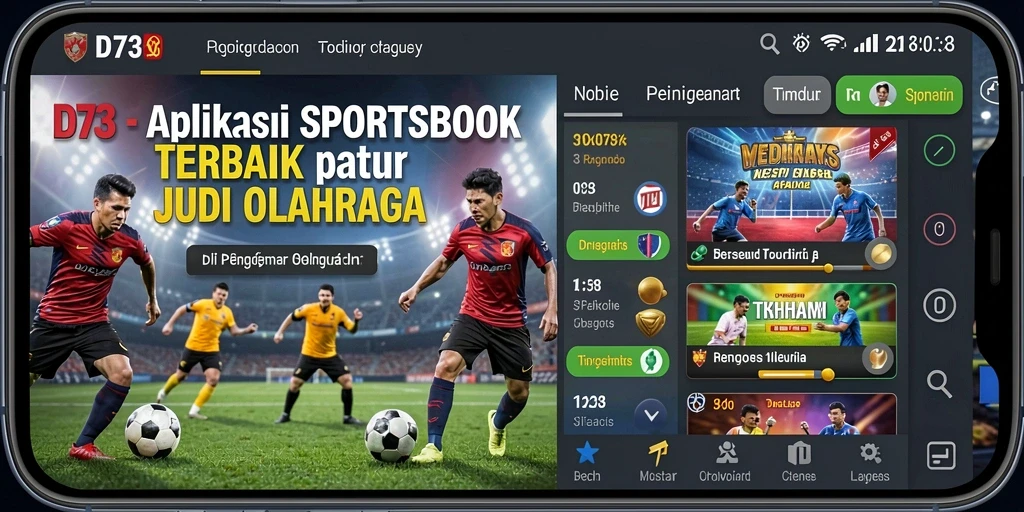 Tampilan gameplay D73 menampilkan taruhan olahraga yang menarik.