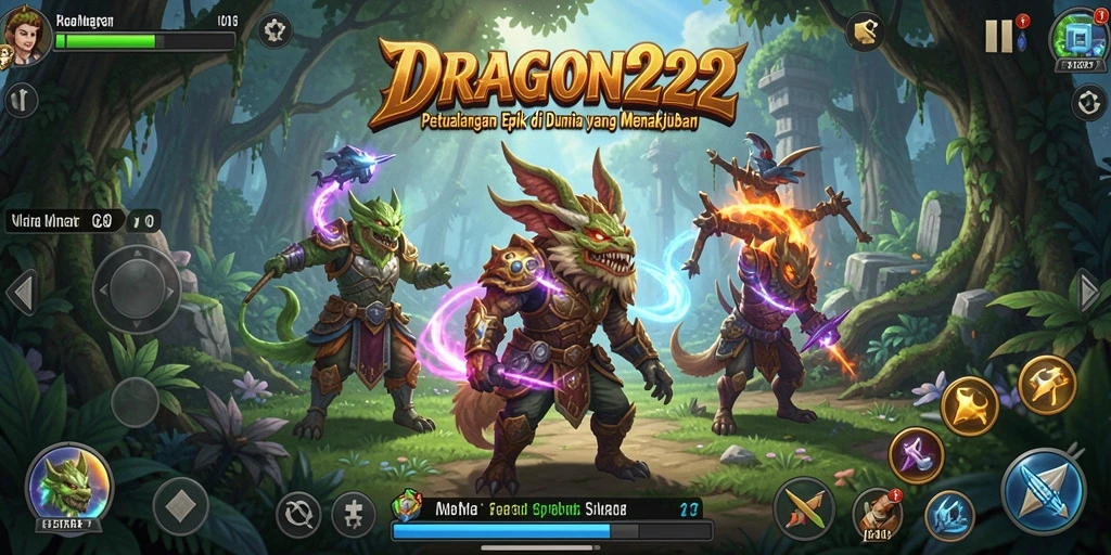 Tangkapan layar dari gameplay <strong>DRAGON222</strong> yang menampilkan eksplorasi petualangan.