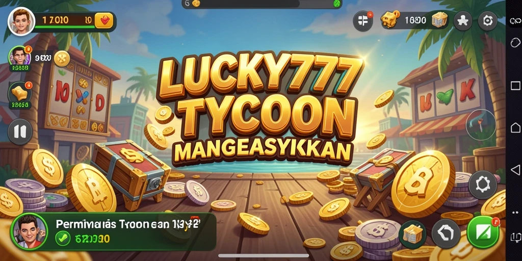 Screenshot LUCKY777 menunjukkan gameplay Tycoon yang seru dan interaktif.