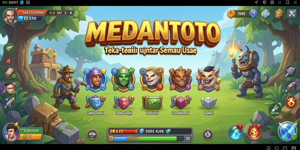 Tampilan gameplay MEDANTOTO yang menampilkan serunya menyelesaikan teka-teki.