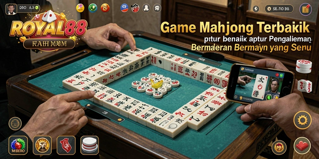Tampilan gameplay <strong>ROYAL88</strong> yang menarik dengan suasana Mahjong yang kental.