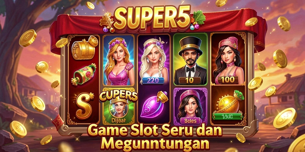 Tampilan gameplay SUPER5 yang menyenangkan dan berwarna-warni.