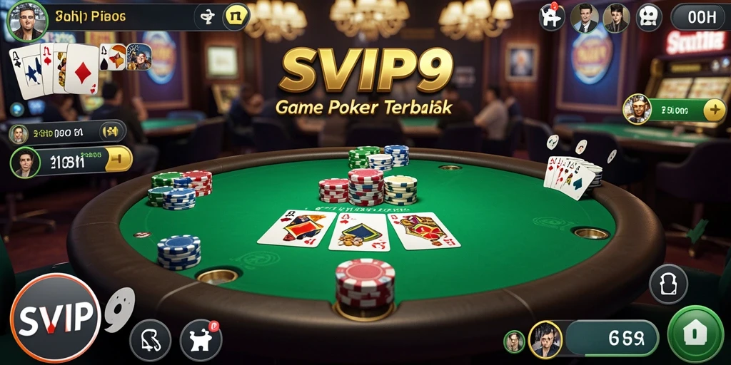 Tampilan menarik gameplay Poker di SVIP9 dengan pemain yang bersaing.