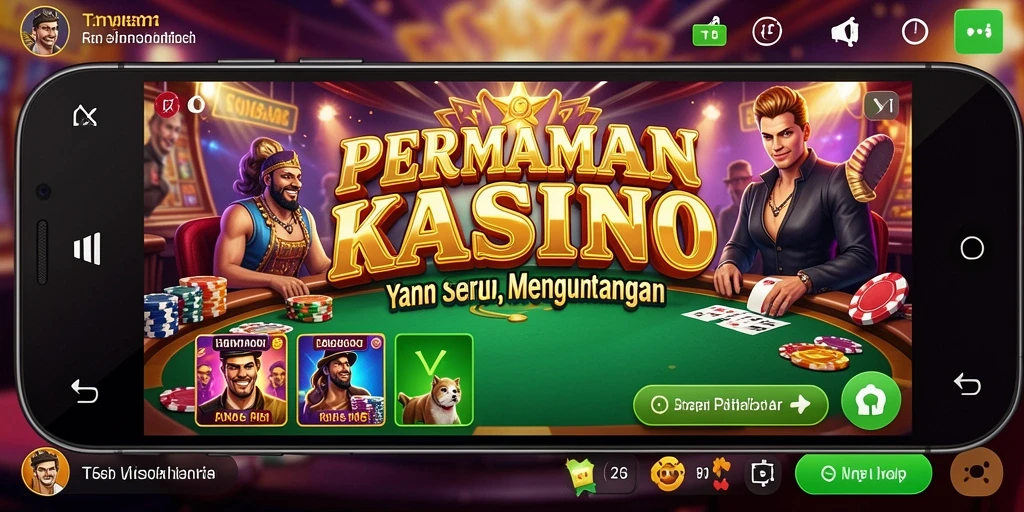 Tangkapan layar gameplay T6 menampilkan pengalaman kasino yang mendebarkan.