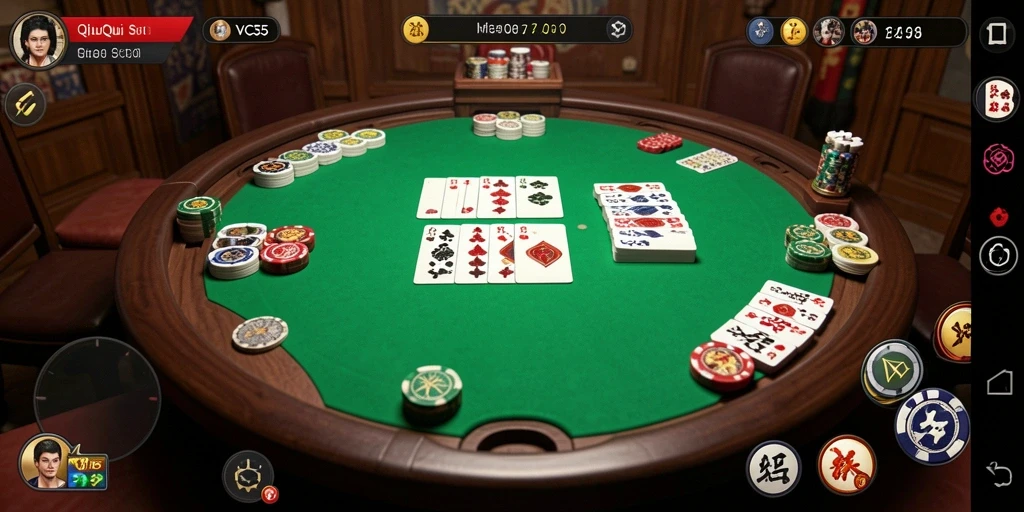 Tangkapan layar gameplay QiuQiu yang seru di VC55.