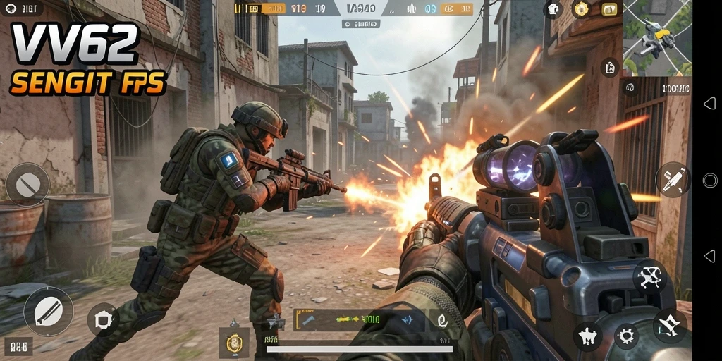 Tampilan gameplay menegangkan dan mengasyikkan dalam VV62.