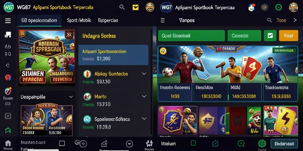 Tampilan antarmuka aplikasi WG87 yang menarik dan informatif.